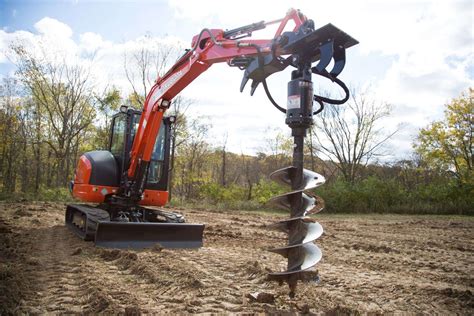 mini excavator auger hire|auger attachment for mini digger.